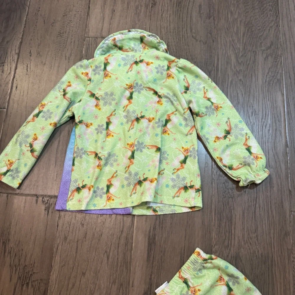Disney Tinkerbell Green Pajamas Set Toddler Girls Size 4T‎ 2 Piece